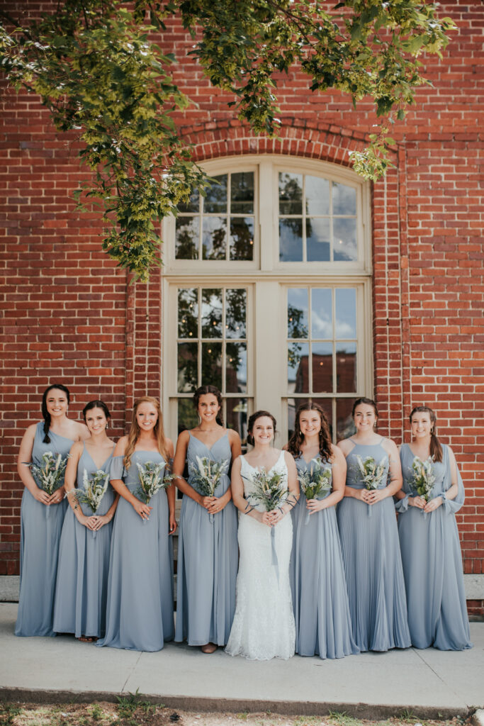 Beautiful indoor wedding venue scene. 